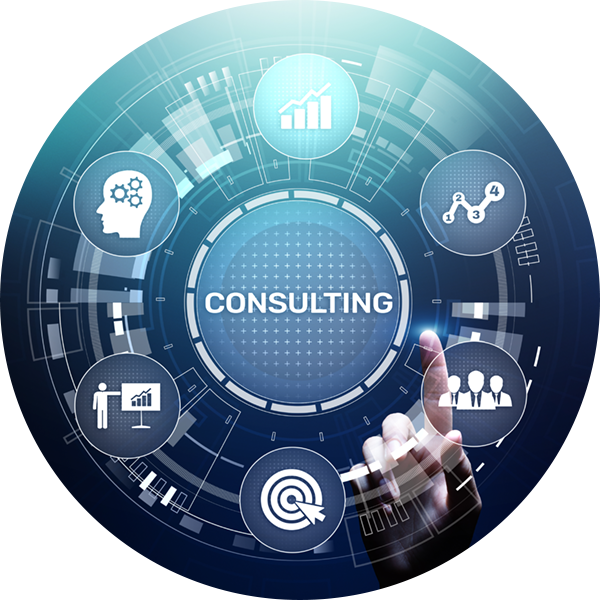 blue circle consulting with 6 steps